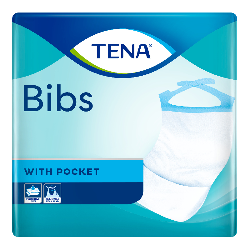 Bavaglino per adulti con tasca (3 plis) - Bavaglino TENA Tena Bib - 2