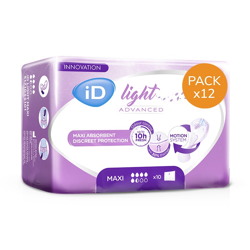 Confezione da 12 sacchetti di ID Light Maxi Ontex ID Light - 1
