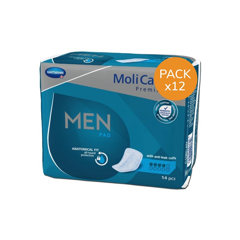 Confezione da 12 bustine di MoliMed ® for Men Protect Hartmann Molicare Men - 1