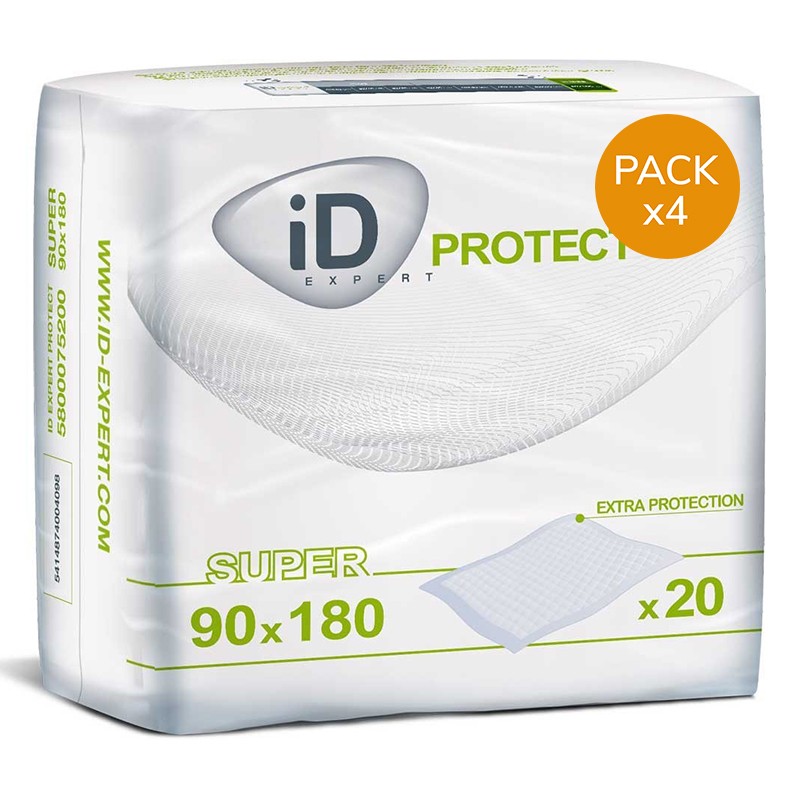 Confezione da 4 pad ID Expert Proteggi Super Bordable - 90x180 Ontex ID Expert Protect - 1 Confezione da 4 pad ID Expert Proteggi Super Bordable - 90x180 Ontex ID Expert Protect - 1