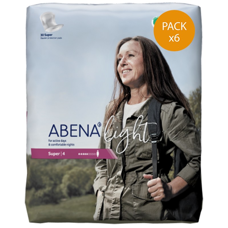 Confezione da 6 buste di Abri-San Premium N ° 4 Abena Light - 1 Confezione da 6 buste di Abri-San Premium N ° 4 Abena Light - 1