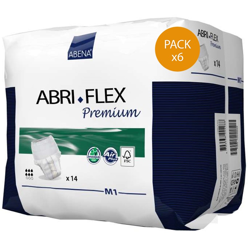 Confezione da 6 sacchetti di Abri-Flex - M - N ° 1 Abena Abri Flex - 1 Confezione da 6 sacchetti di Abri-Flex - M - N ° 1 Abena Abri Flex - 1