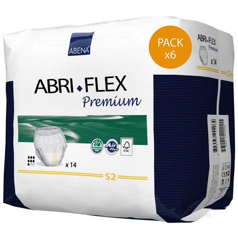 Confezione da 6 sacchetti di Abri-Flex - S - N ° 2 Abena Abri Flex - 1 Confezione da 6 sacchetti di Abri-Flex - S - N ° 2 Abena Abri Flex - 1