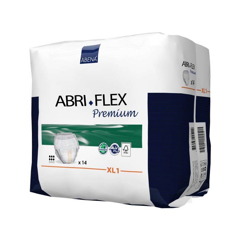 E Abri-Flex - Premium - 1400 ml - 130-170 cm - XL1 - Arancio Abena Abri Flex - 1