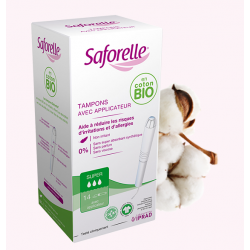 Saforelle - Tampons Super en Coton Bio avec Applicateur (x14) Saforelle - 1