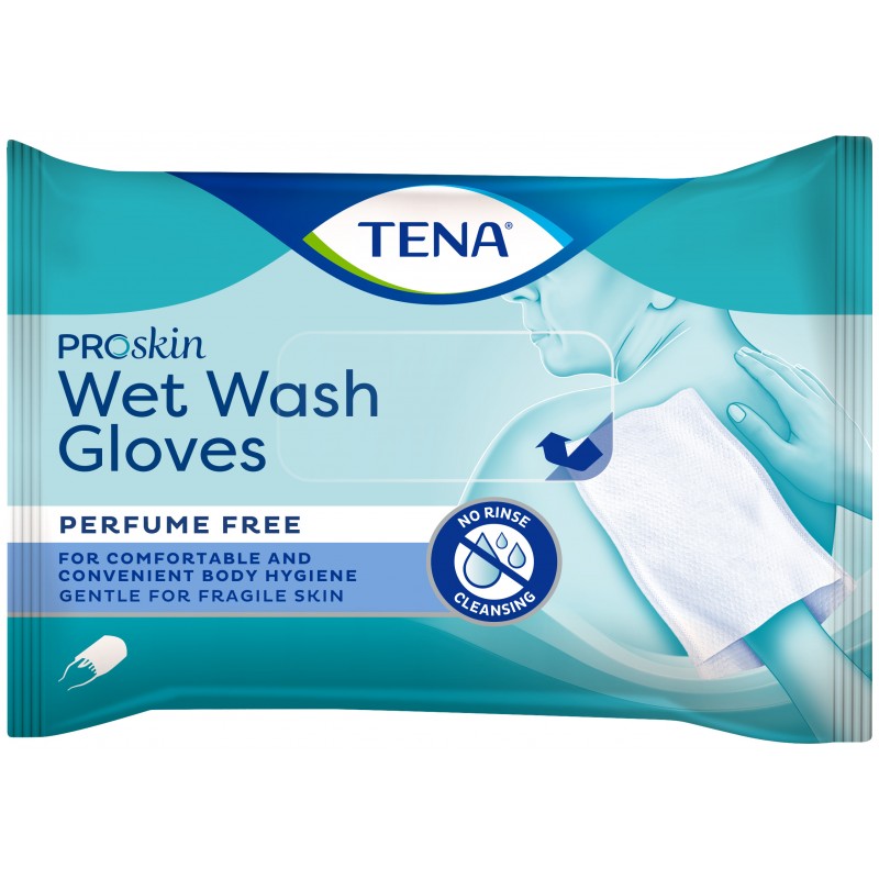 TENA Wet Wash Glove - Salviette pre-impregnate Tena Wash - 3