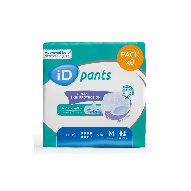 Confezione da 8 buste di ID Pants M Plus Ontex ID Pants - 1