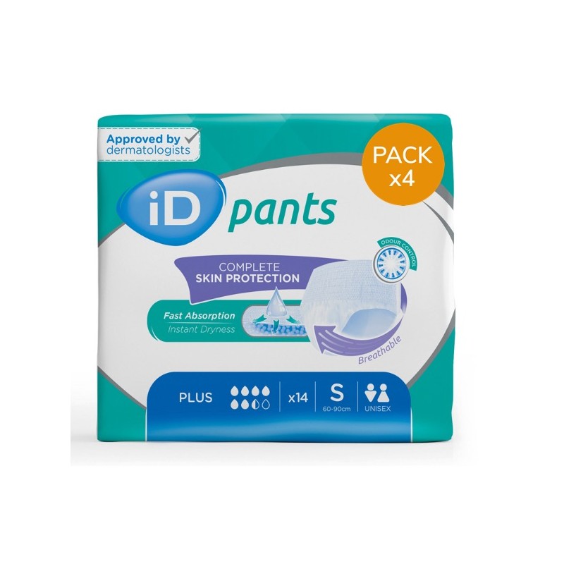 Confezione da 4 buste di ID Pants S Plus Ontex ID Pants - 1