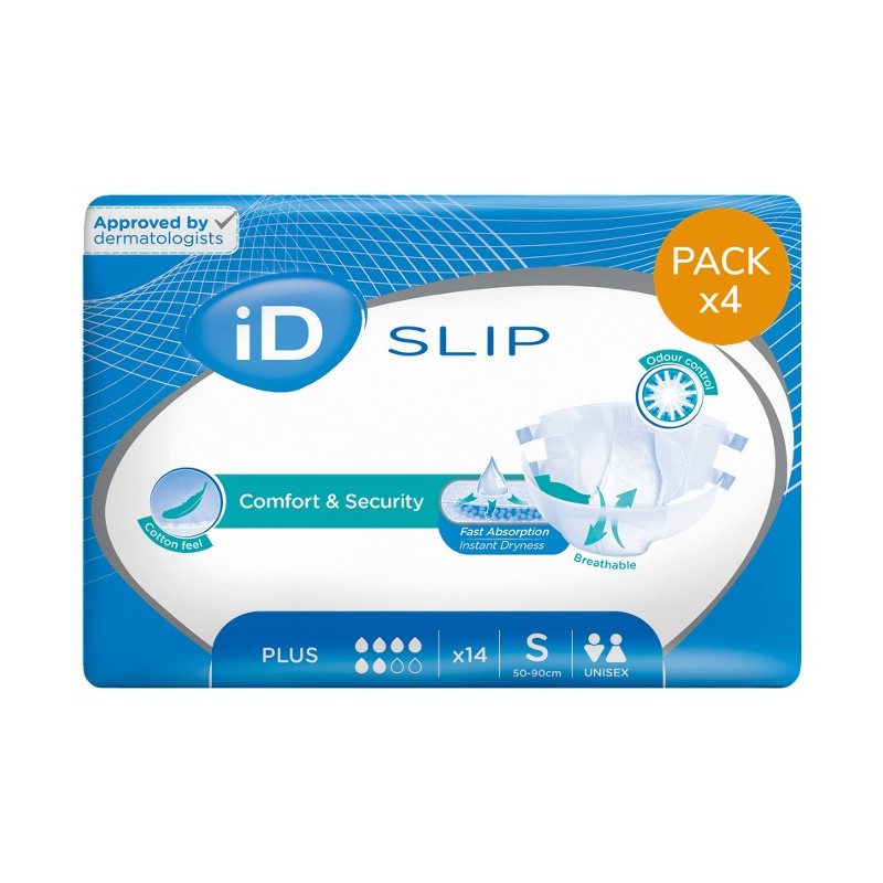 Confezione da 4 buste di ID Expert Slip S Plus Ontex ID Expert Slip - 1