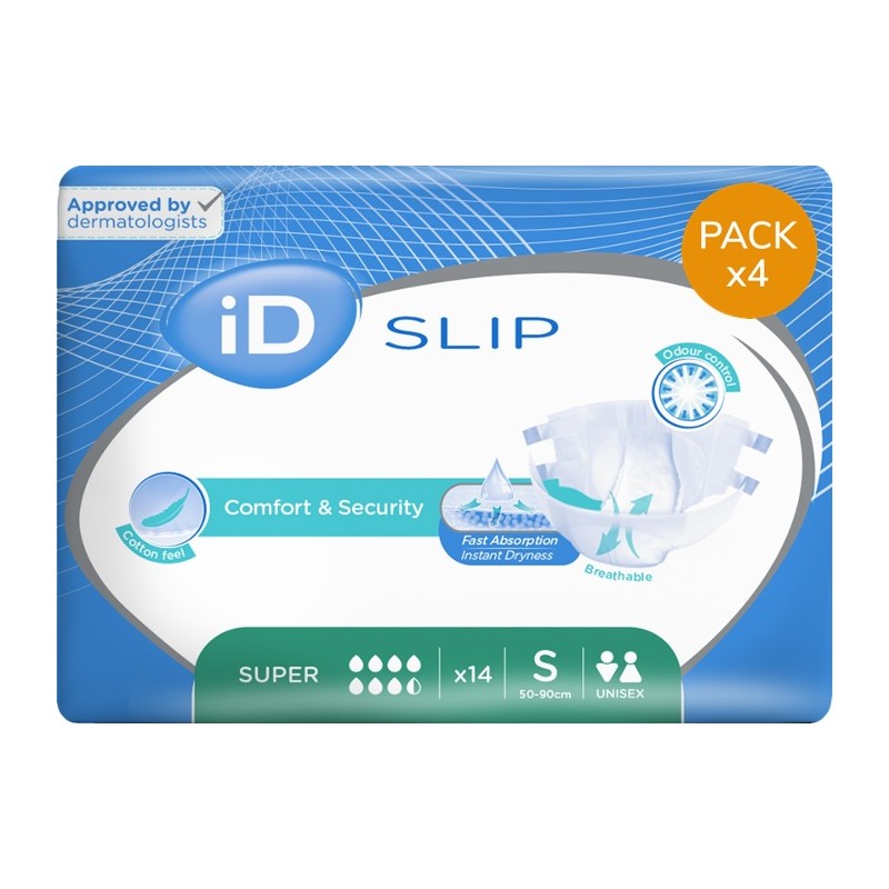 Confezione da 4 buste di ID Expert Slip S Super Ontex ID Expert Slip - 1