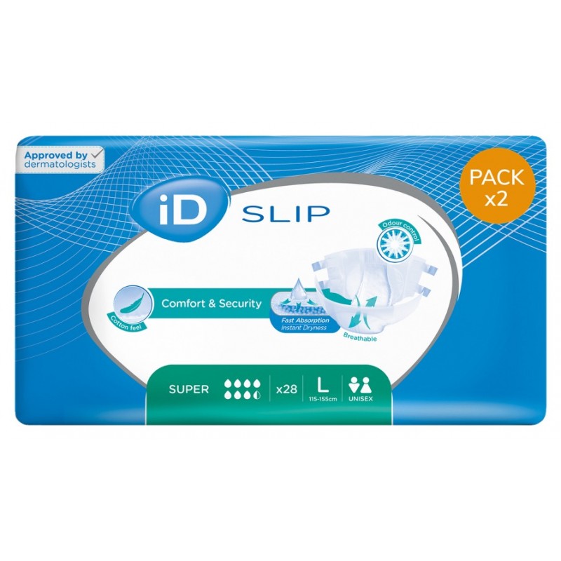 Confezione da 2 buste di ID Expert Slip L Super Ontex ID Expert Slip - 1