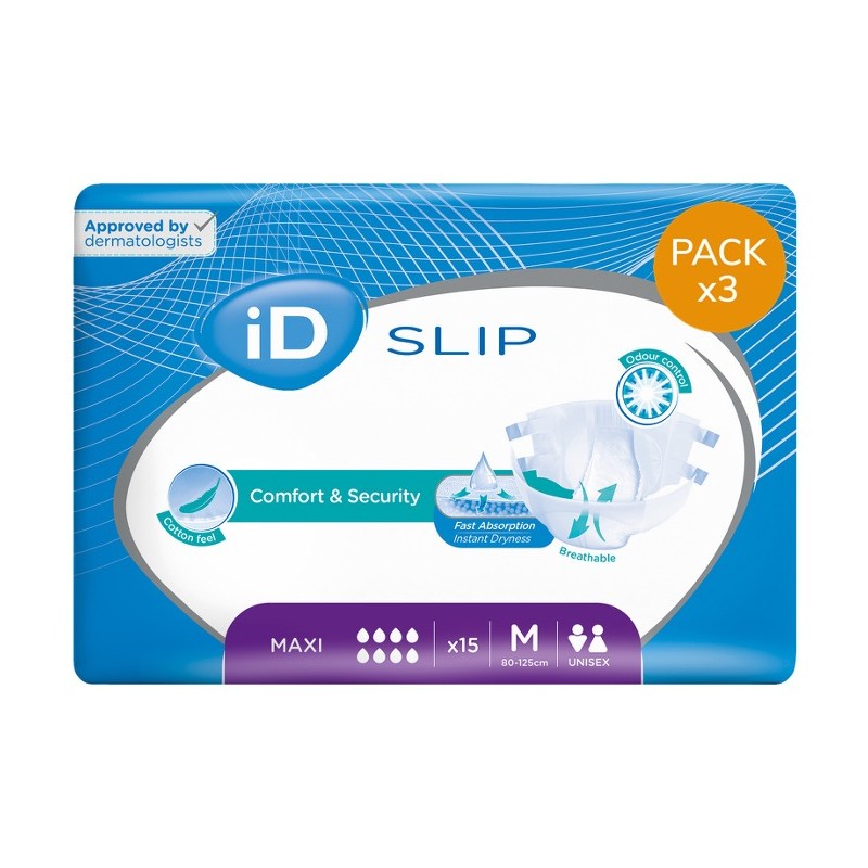 Confezione da 3 buste di ID Expert Slip M Maxi Ontex ID Expert Slip - 1