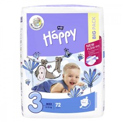 copy of BEBE HAPPY - Couches Newborn T1 2/5 kg - 78 pièces BEBE HAPPY - 1