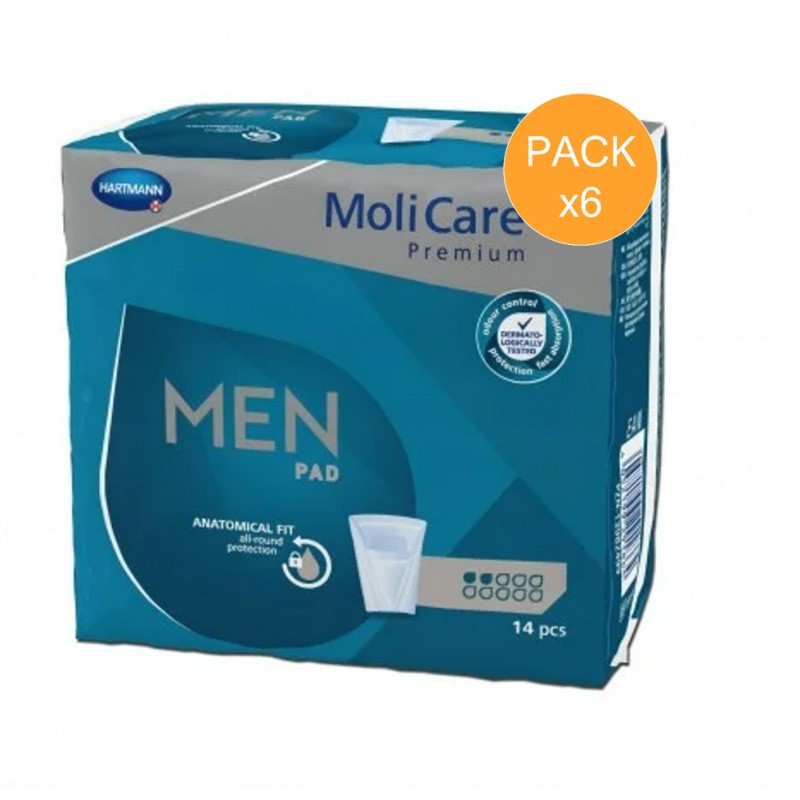 Hartmann MoliCare Premium Men 2 gocce - confezione da 6 sacchetti - Protezione urinaria maschile Hartmann Molicare Premium Men -