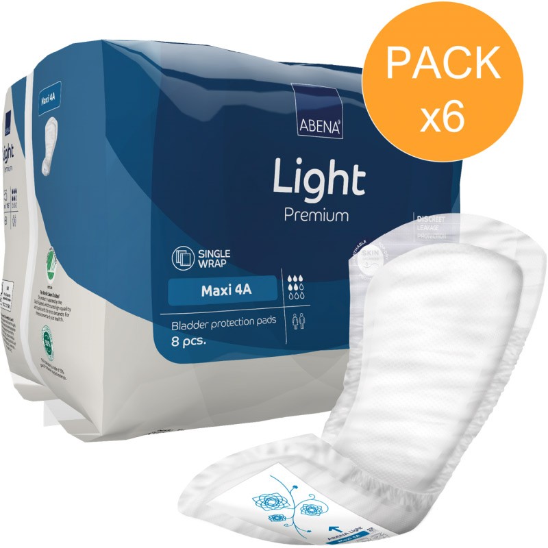 Abena Light Maxi - N° 4A - Confezione da 6 bustine - Protezione urinaria donna Abena Light - 1