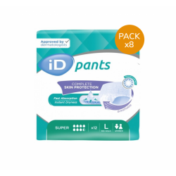 Ontex ID Pants L Super - Confezione da 8 bustine (nuovo) - Slip/Pantaloni assorbenti Ontex ID Pants - 4