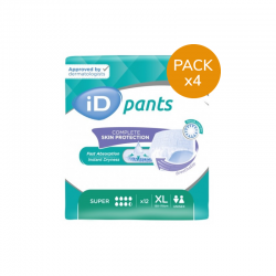 Ontex-ID Pants XL Super - Confezione da 4 bustine - Slip/Pantaloni Assorbenti Ontex ID Pants - 1