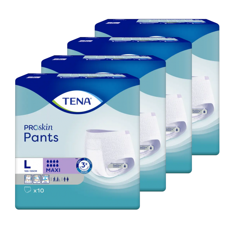 Tena Pants ProSkin Maxi L - Confezione da 4 sacchetti - Pantaloni assorbenti Tena Pants - 5