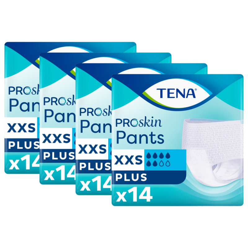 TENA Pants XXS Plus - Confezione da 4 bustine Tena Pants - 6