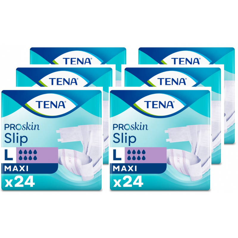 TENA Slip L Maxi - Confezione da 6 buste - Pannolini a mutandina Tena Slip - 7