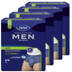 TENA Men Active Fit - M - Assorbenti uomo  - Confezione da 4 confezioni Tena Men - 5
