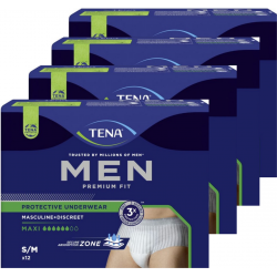 TENA Men Premium Fit - Medium - Assorbenti uomo - Confezione da 4 bustine Tena Men - 6