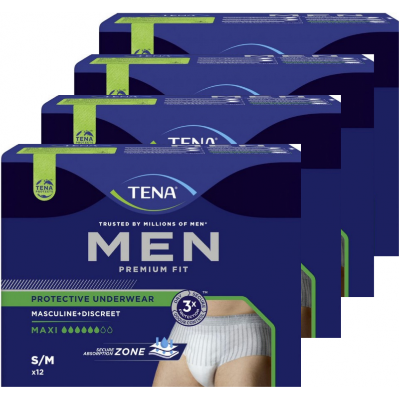 TENA Men Premium Fit - Medium - Assorbenti uomo - Confezione da 4 bustine Tena Men - 6