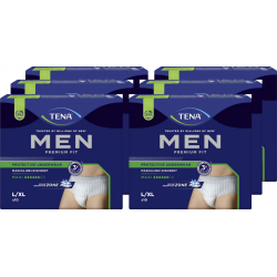 TENA Men Premium Fit - Large - Confezione da 6 bustine - Assorbenti uomo Tena Men - 6