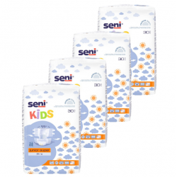 Seni Kids Junior Super - 20kg + - Confezione da 4 bustine - Pannolini per adolescenti Seni Kids - 1