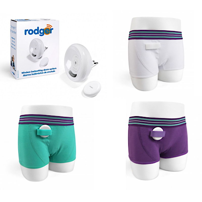 Rodger - Set di 3 shorty da ragazza + allarme pipì senza fili  - 5